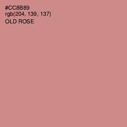#CC8B89 - Old Rose Color Image